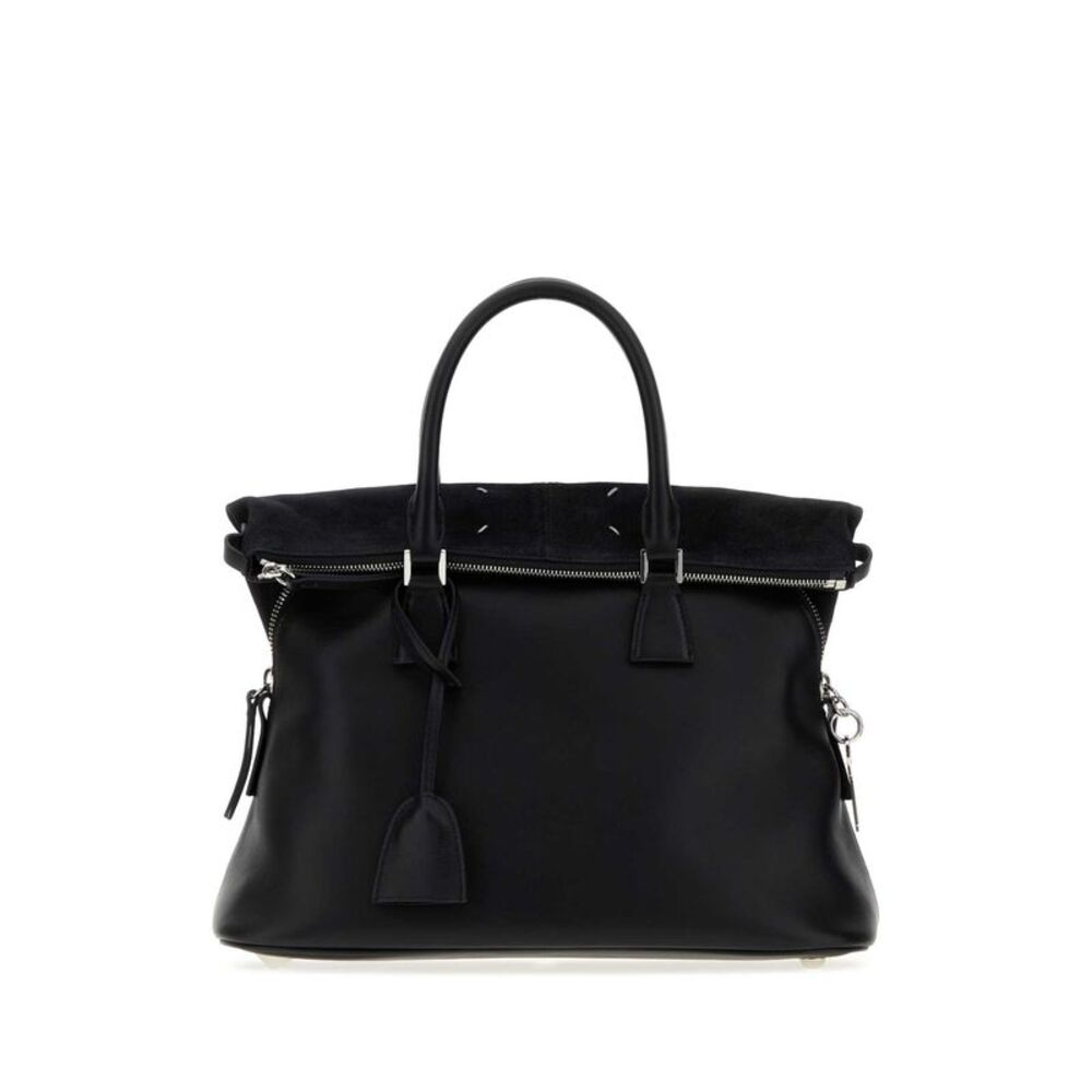 Maison Margiela Women Black Leather Medium 5Ac Soft Handbag - Picture 1 of 2